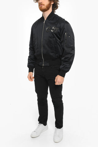 KENNY SCHARF Nylon Padded Puffer with SADDLE Pockets and Logo Patch