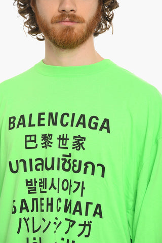 Long-sleeved T-shirt with Lettering Logo Print