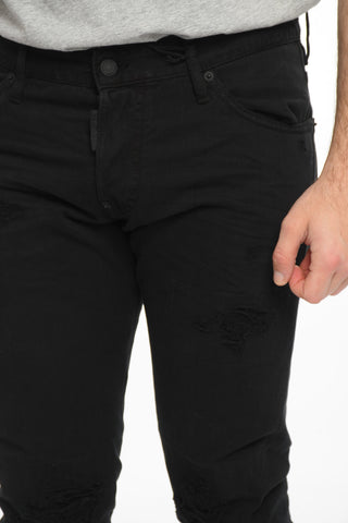 BLACK BULL Frayed Hem SEXY TWIST Low Rise Jeans 13cm