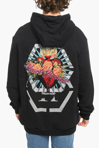 HEART BREAKER Hoodie Sweatshirt with Logo and Cangaroo Pocket