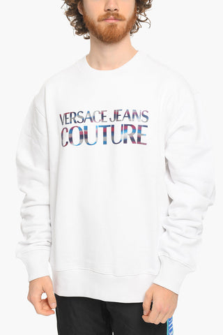 COUTURE Crew Neck REFLECTIVE LOGO Brushed Cotton Sweatshirt