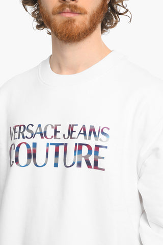 COUTURE Crew Neck REFLECTIVE LOGO Brushed Cotton Sweatshirt