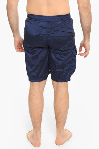 ECONYL Contume da Bagno Boxer in Nylon Ecologico con Bottone