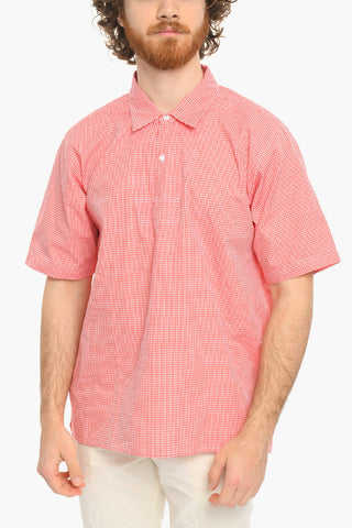 Gingham Check Motif Short Sleeve ITALO Shirt