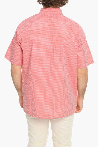 Gingham Check Motif Short Sleeve ITALO Shirt