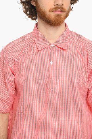 Gingham Check Motif Short Sleeve ITALO Shirt