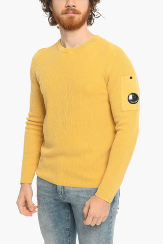 Maglia Girocollo a Costine in Cotone