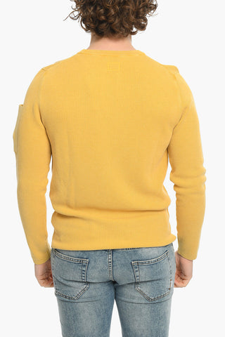 Maglia Girocollo a Costine in Cotone