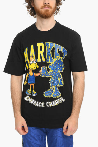Printed Cotton Crew-Neck T-shirt