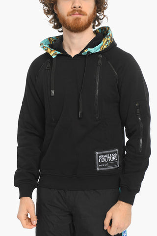 COUTURE Felpa CONTRAST con Doppia Zip e Cappuccio a Contrasto