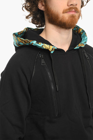 COUTURE Felpa CONTRAST con Doppia Zip e Cappuccio a Contrasto