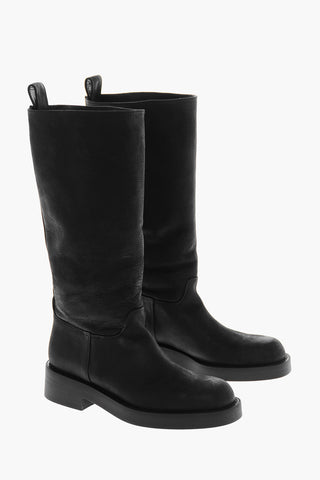 Cuir Sole JOSE Leather Under the knee Boots