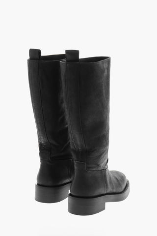Cuir Sole JOSE Leather Under the knee Boots
