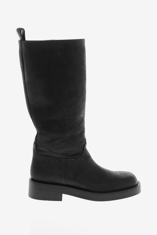 Cuir Sole JOSE Leather Under the knee Boots