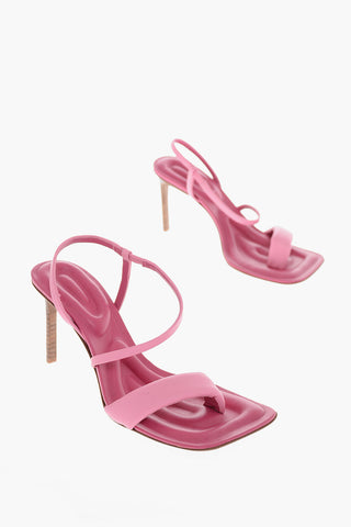 Wood Heel LIMONE Leather Sandals 8cm