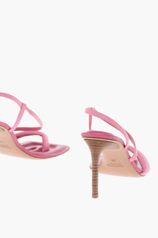 Wood Heel LIMONE Leather Sandals 8cm