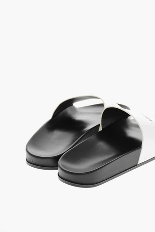 Sliders in Pelle con Logo Stampato