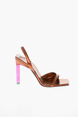 Lamè Leather GINGER Slingback Sandals