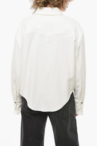 Contrasting Buttons Asymmetrical Cut LA ROCHELLE Shirt