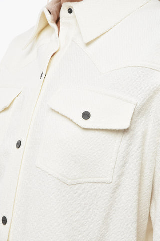 Contrasting Buttons Asymmetrical Cut LA ROCHELLE Shirt