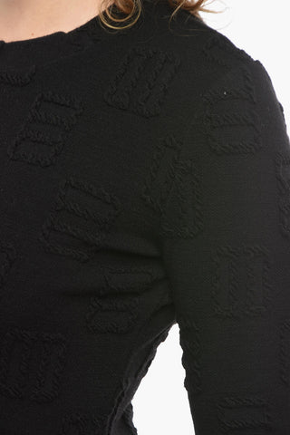 Crew-neck Cropped T-shirt with Stitching Details