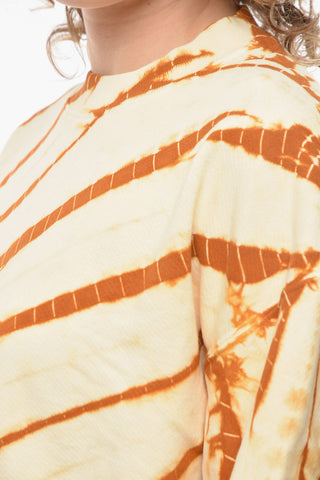 WHITE LABEL Jersey Crew-neck Sweatshirt with Tie-dye Effect