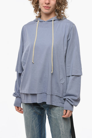 DRKSHDW Double-layered Oversized Hoodie T-shirt