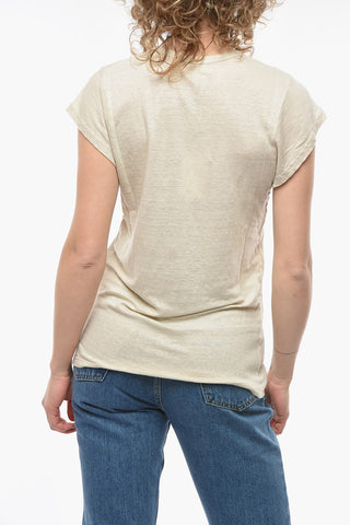 ETOILE Linen ZANKOU T-shirt with Deep Neck-line