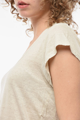 ETOILE Linen ZANKOU T-shirt with Deep Neck-line