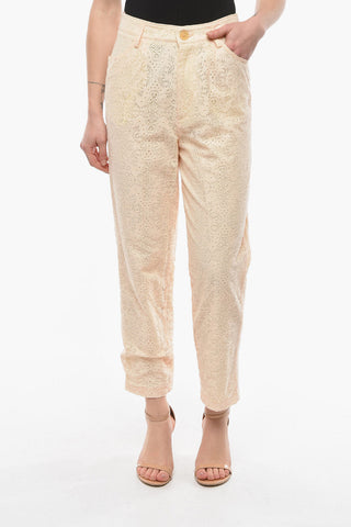Pantaloni MY PANTS a una Pince in Pizzo Macrame'