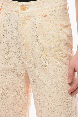 Pantaloni MY PANTS a una Pince in Pizzo Macrame'