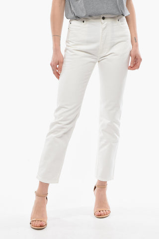 Jeans Straight Fit A Vita Alta 17cm
