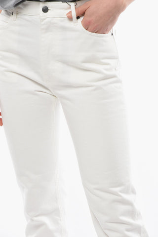 Jeans Straight Fit A Vita Alta 17cm