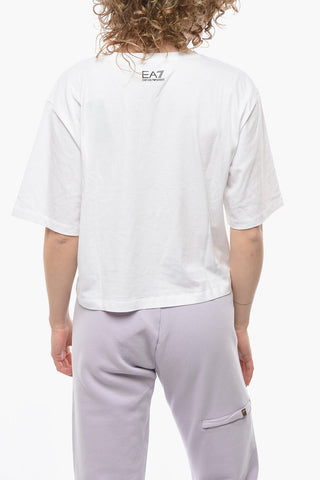 EMPORIO Crew-neck T-shirt with Contrasting Logo Lettering