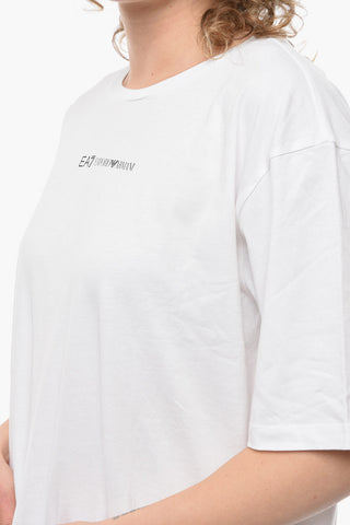 EMPORIO Crew-neck T-shirt with Contrasting Logo Lettering