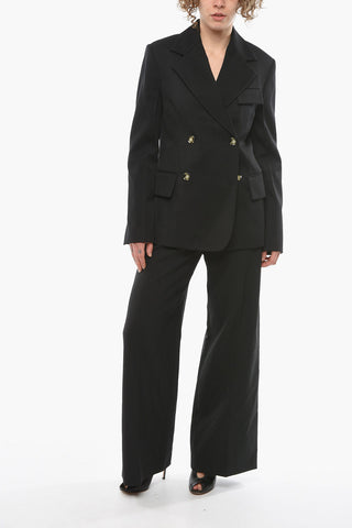 Virgin-wool-twill Double-breasted Blazer