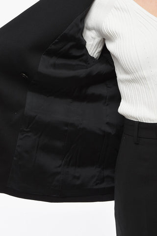 Virgin-wool-twill Double-breasted Blazer