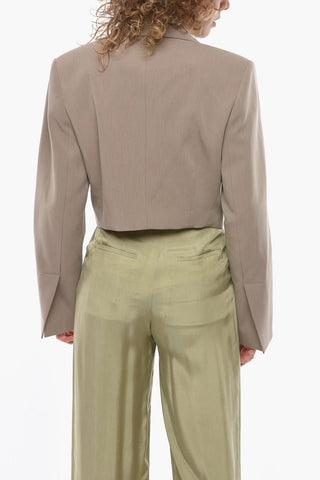 Cropped CHOLET Blazer with Boxy Silhouette and Notch Lapels