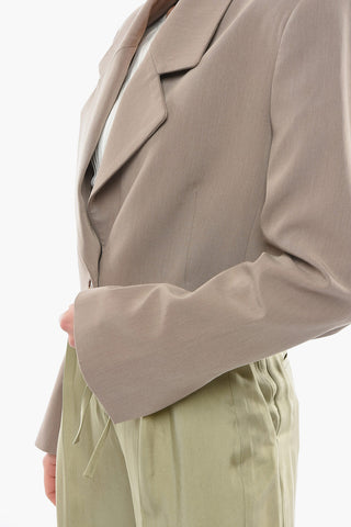Cropped CHOLET Blazer with Boxy Silhouette and Notch Lapels