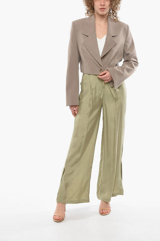 Cropped CHOLET Blazer with Boxy Silhouette and Notch Lapels