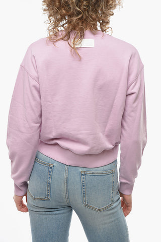 Crew-neck Sweatshirt with SMILE BUNNY Print and Ribbed Edges