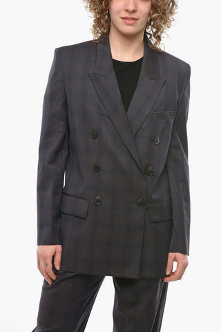 ETOILE District Check NOLEAGAN Double Breasted Blazer