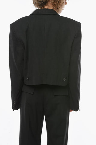 Blazer REIFF Crop a Coste con Revers a Lancia e Martingala