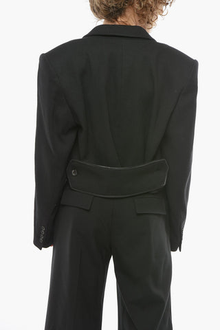 Blazer REIFF Crop a Coste con Revers a Lancia e Martingala