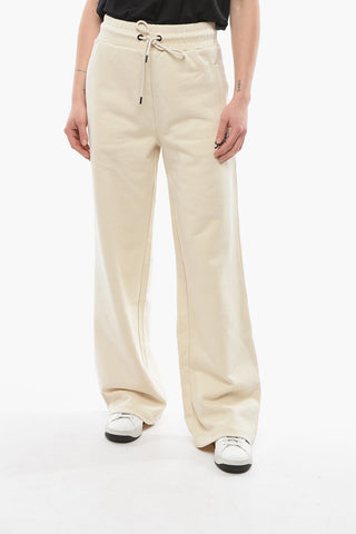 Pantaloni Jogger Wide Leg con Logo Ricamato