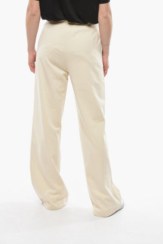 Pantaloni Jogger Wide Leg con Logo Ricamato