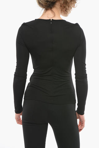 Top a Maniche Lunghe con Dettaglio Cut Out