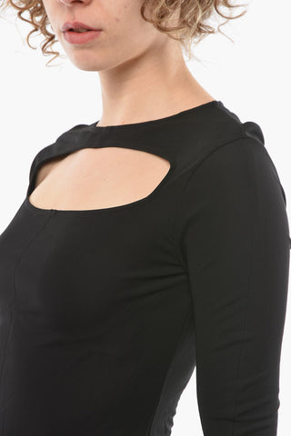 Top a Maniche Lunghe con Dettaglio Cut Out