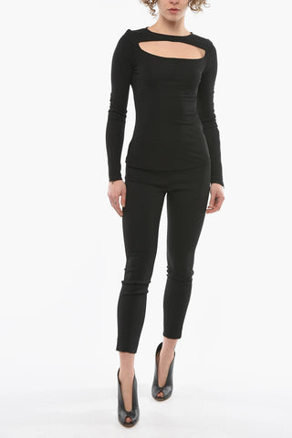 Top a Maniche Lunghe con Dettaglio Cut Out