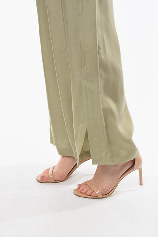 Wide Leg TANDIN Pants with Ankle Split and Belt
